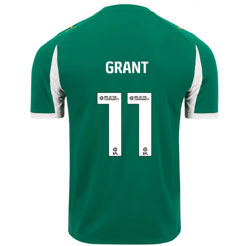 Danxen Kinder Conor Grant #11 Grün Weiß Auswärtstrikot Trikot 2025/26 T-Shirt Österreich