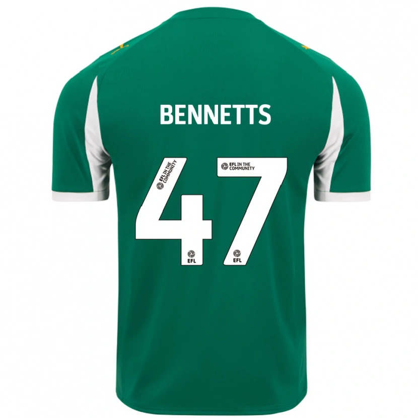 Danxen Kinder Keanan Bennetts #47 Grün Weiß Auswärtstrikot Trikot 2025/26 T-Shirt Österreich