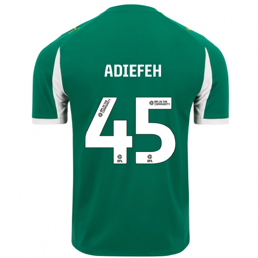 Danxen Kinder Daniel Adiefeh #45 Grün Weiß Auswärtstrikot Trikot 2025/26 T-Shirt Österreich