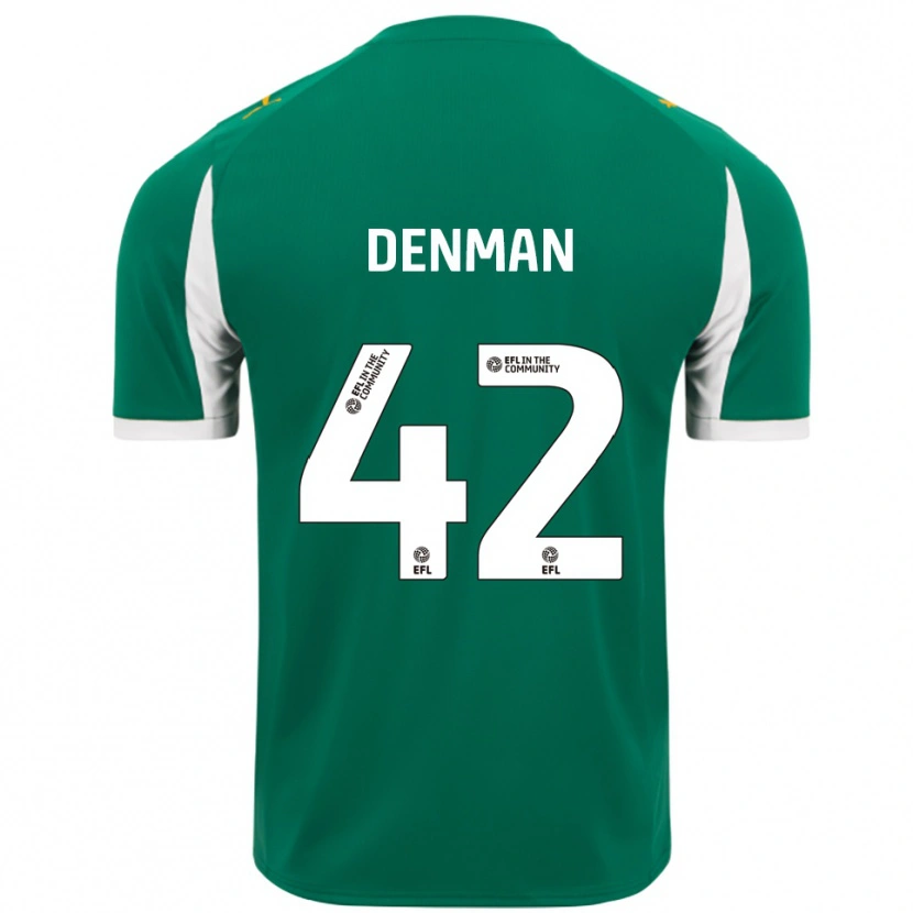 Danxen Kinder Zac Denman #42 Grün Weiß Auswärtstrikot Trikot 2025/26 T-Shirt Österreich
