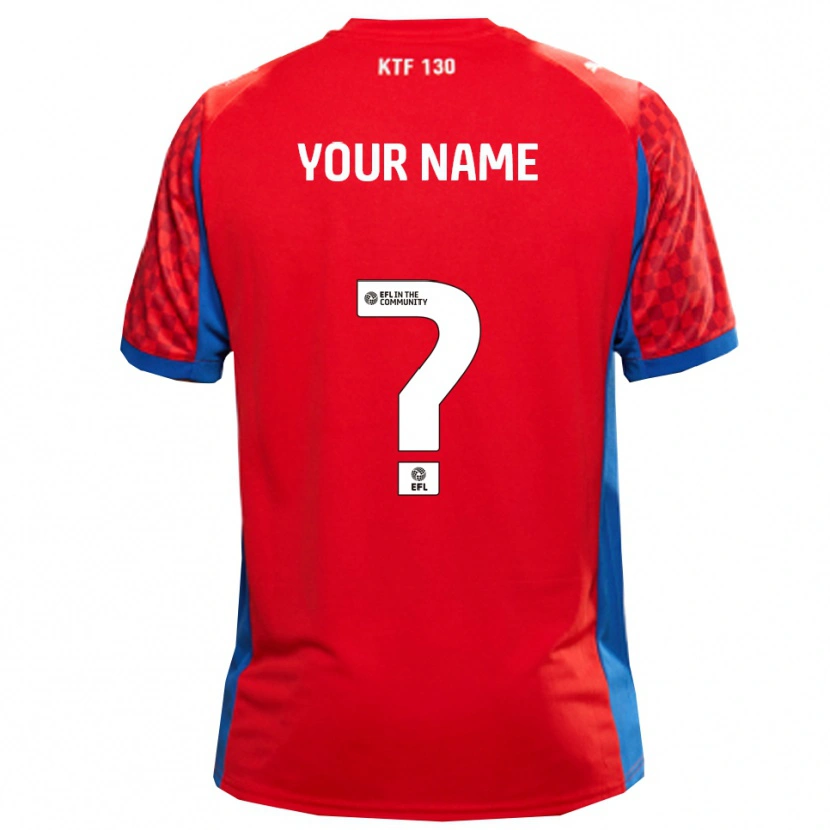 Danxen Kinder Ihren Namen #0 Rot Blau Auswärtstrikot Trikot 2025/26 T-Shirt Österreich
