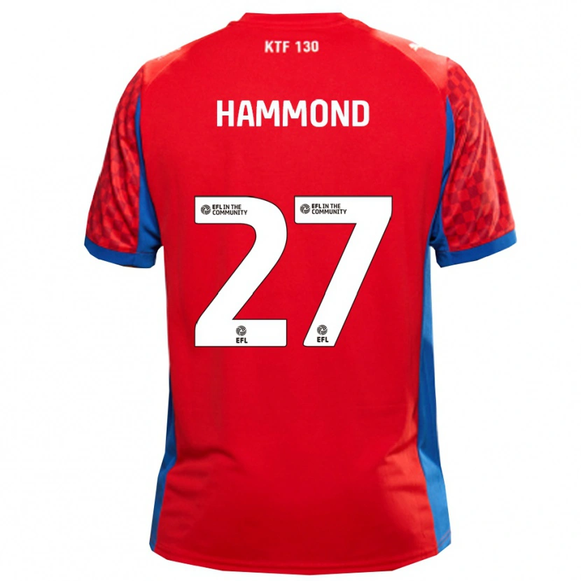 Danxen Kinder Oliver Hammond #27 Rot Blau Auswärtstrikot Trikot 2025/26 T-Shirt Österreich