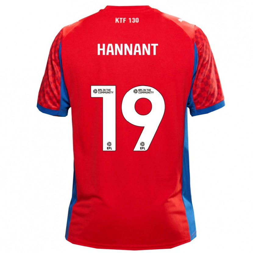 Danxen Kinder Luke Hannant #19 Rot Blau Auswärtstrikot Trikot 2025/26 T-Shirt Österreich