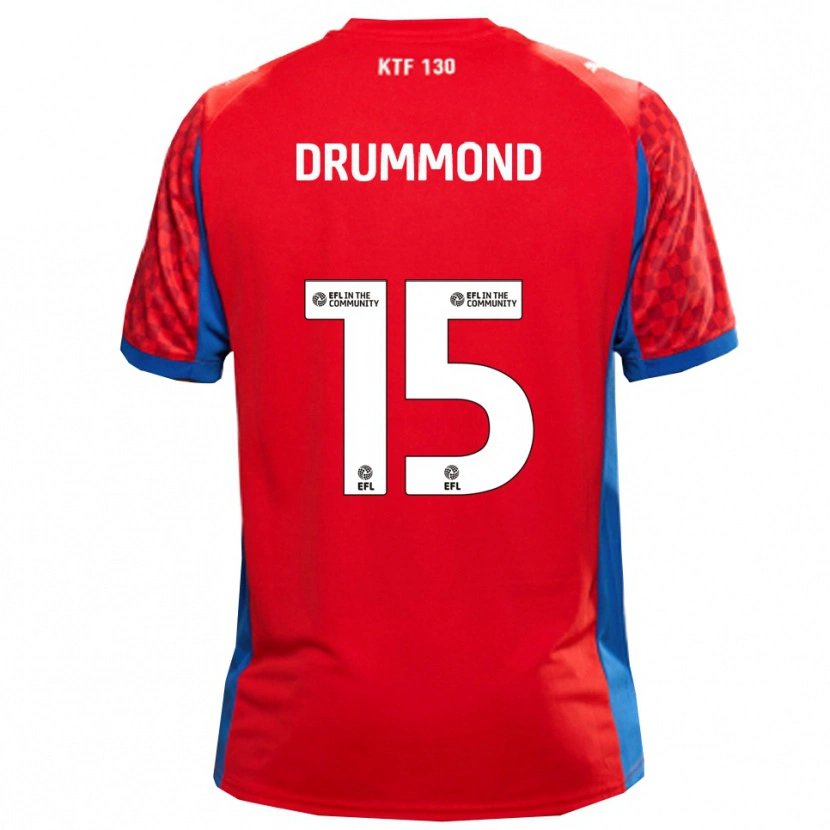 Danxen Kinder Kane Drummond #15 Rot Blau Auswärtstrikot Trikot 2025/26 T-Shirt Österreich