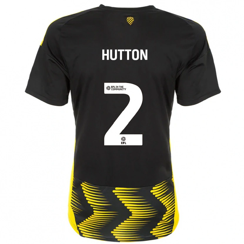 Danxen Kinder Emily Hutton #2 Schwarz Gelb Auswärtstrikot Trikot 2025/26 T-Shirt Österreich
