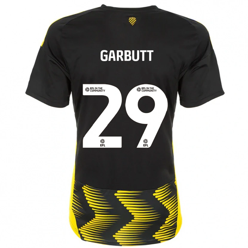 Danxen Kinder Luke Garbutt #29 Schwarz Gelb Auswärtstrikot Trikot 2025/26 T-Shirt Österreich