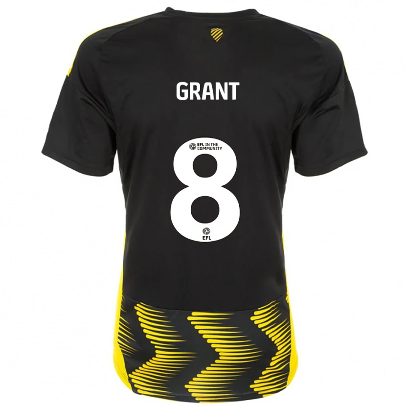 Danxen Kinder Jorge Grant #8 Schwarz Gelb Auswärtstrikot Trikot 2025/26 T-Shirt Österreich