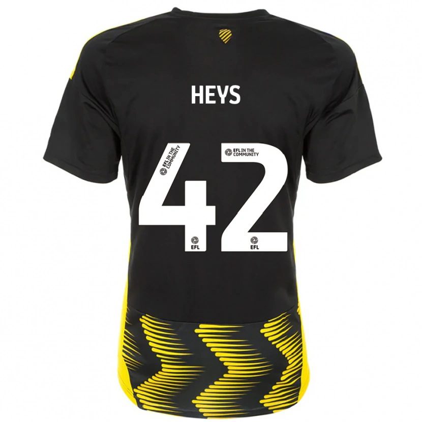 Danxen Kinder Marshall Heys #42 Schwarz Gelb Auswärtstrikot Trikot 2025/26 T-Shirt Österreich