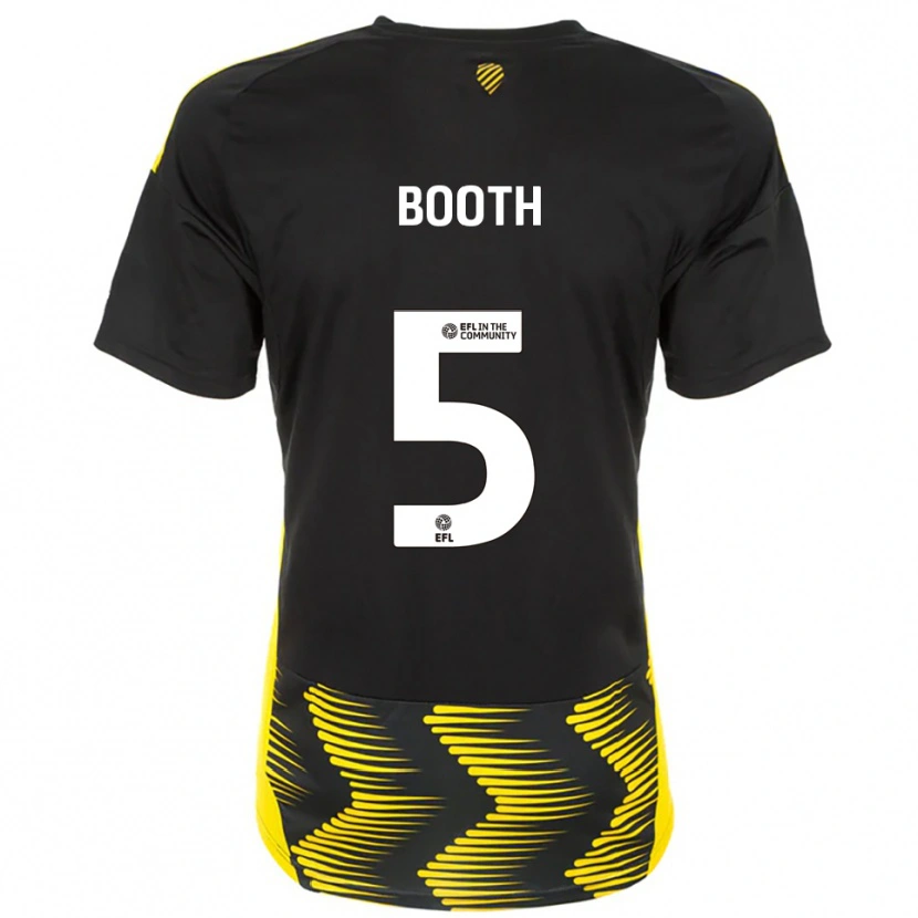 Danxen Kinder Lailah Booth #5 Schwarz Gelb Auswärtstrikot Trikot 2025/26 T-Shirt Österreich