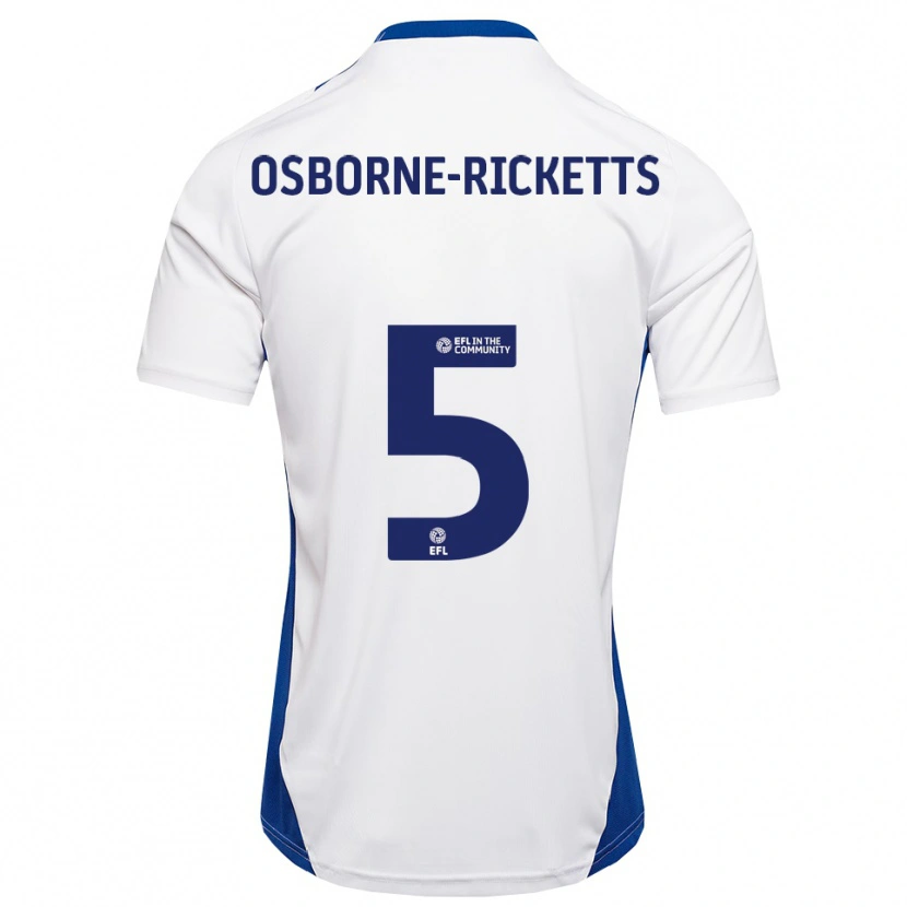 Danxen Kinder Sahara Osborne-Ricketts #5 Weiß Blau Auswärtstrikot Trikot 2025/26 T-Shirt Österreich