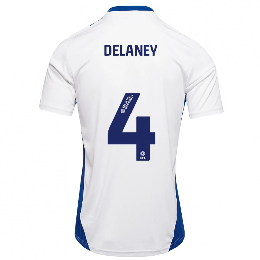 Danxen Kinder Ryan Delaney #4 Weiß Blau Auswärtstrikot Trikot 2025/26 T-Shirt Österreich