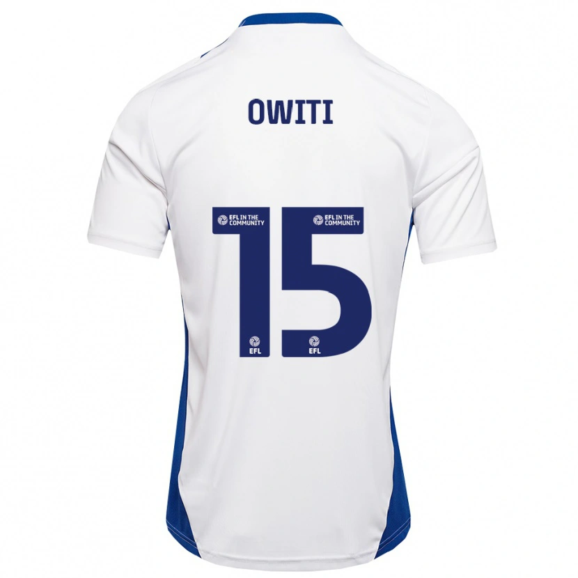 Danxen Kinder Joseph Owiti #15 Weiß Blau Auswärtstrikot Trikot 2025/26 T-Shirt Österreich