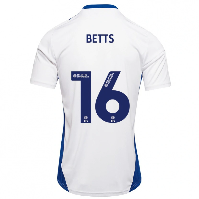 Danxen Kinder Charlie Betts #16 Weiß Blau Auswärtstrikot Trikot 2025/26 T-Shirt Österreich