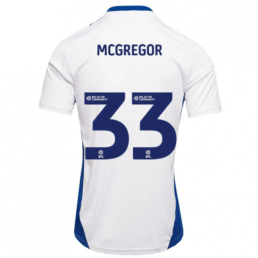 Danxen Kinder Joel Mcgregor #33 Weiß Blau Auswärtstrikot Trikot 2025/26 T-Shirt Österreich