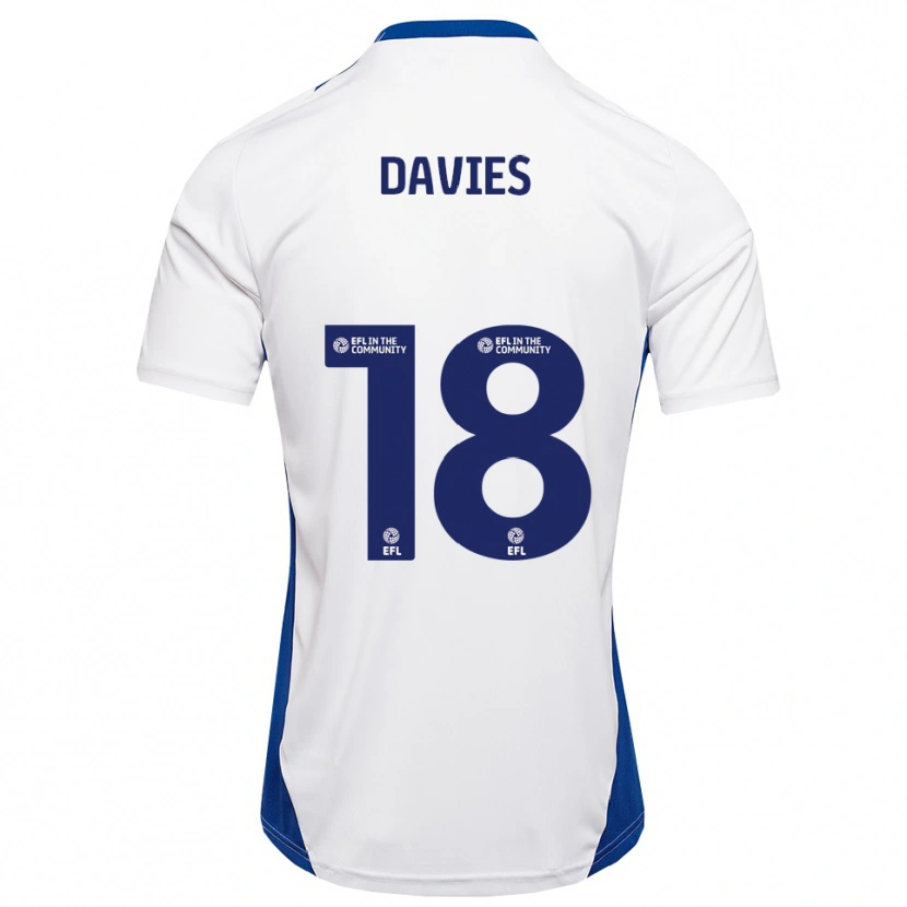 Danxen Kinder Libby Davies #18 Weiß Blau Auswärtstrikot Trikot 2025/26 T-Shirt Österreich