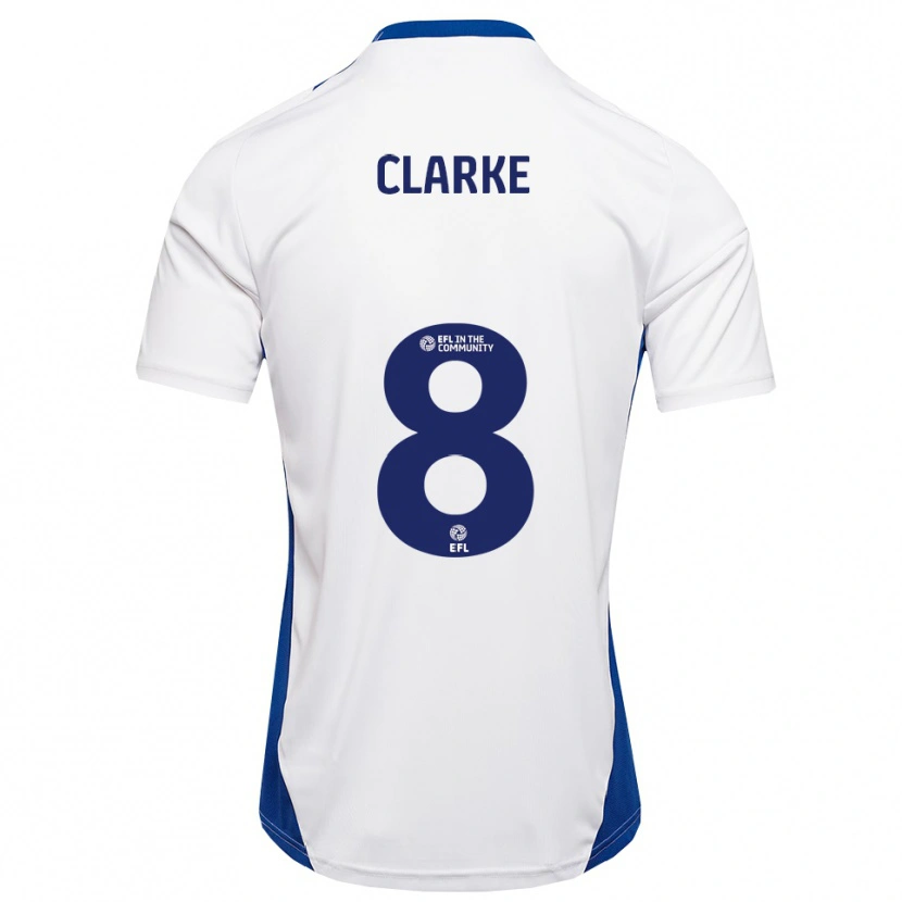 Danxen Kinder Ollie Clarke #8 Weiß Blau Auswärtstrikot Trikot 2025/26 T-Shirt Österreich