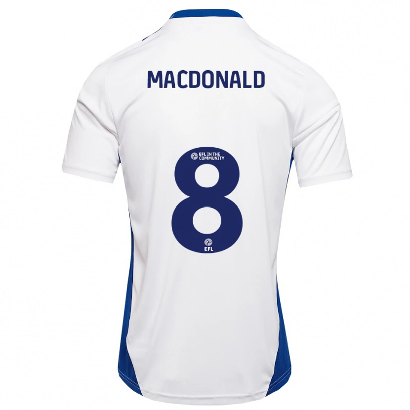 Danxen Kinder Taylor Macdonald #8 Weiß Blau Auswärtstrikot Trikot 2025/26 T-Shirt Österreich
