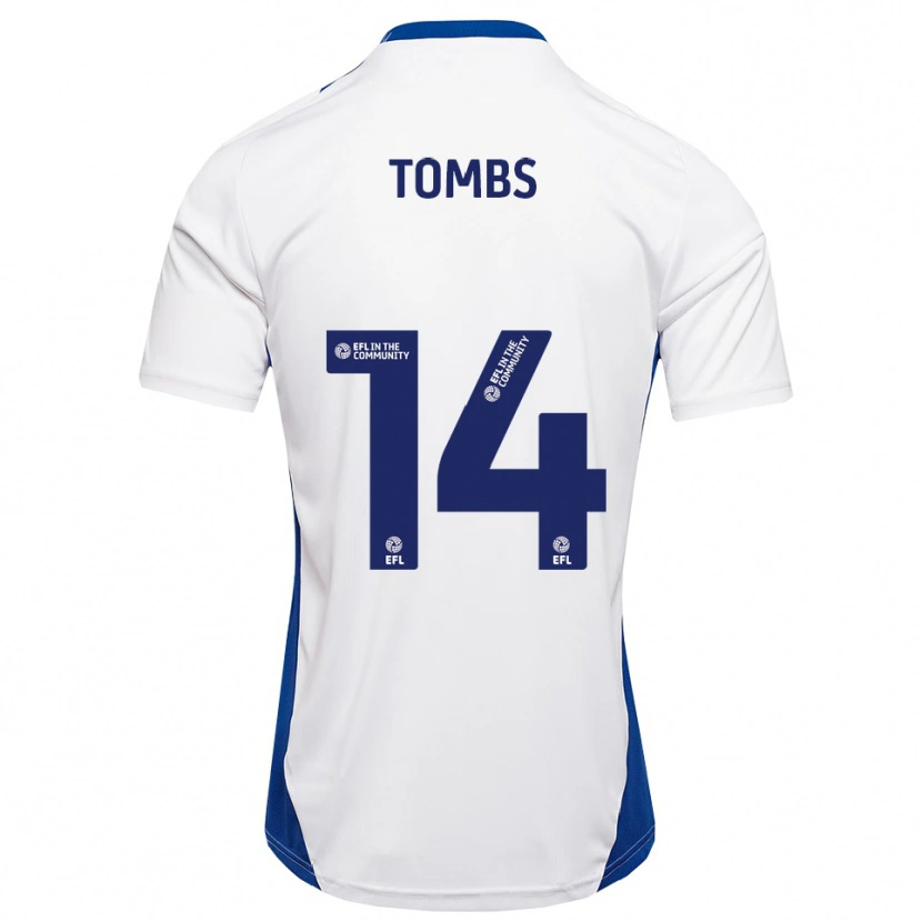 Danxen Kinder Finlay Tombs #14 Weiß Blau Auswärtstrikot Trikot 2025/26 T-Shirt Österreich