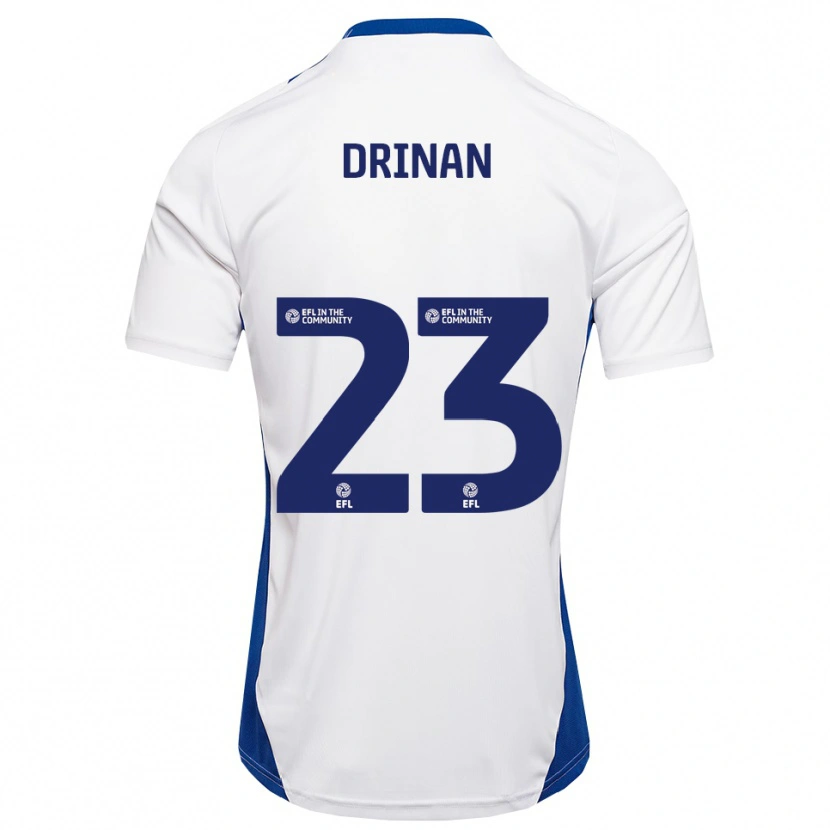 Danxen Kinder Aaron Drinan #23 Weiß Blau Auswärtstrikot Trikot 2025/26 T-Shirt Österreich