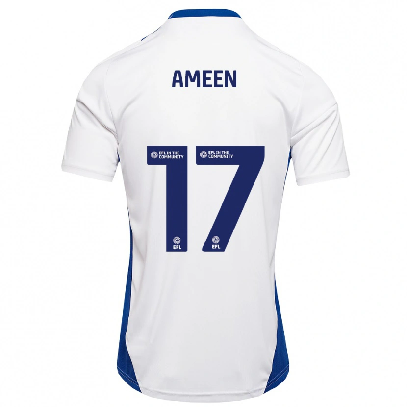 Danxen Kinder Botan Ameen #17 Weiß Blau Auswärtstrikot Trikot 2025/26 T-Shirt Österreich
