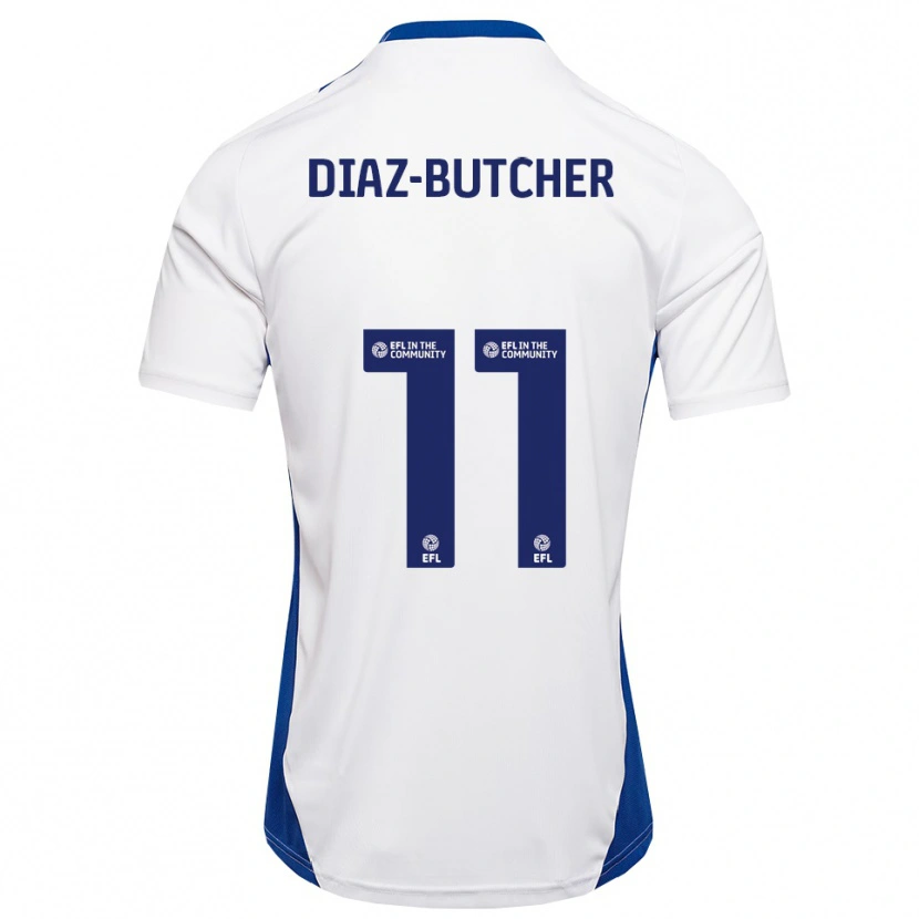 Danxen Kinder Helena Diaz-Butcher #11 Weiß Blau Auswärtstrikot Trikot 2025/26 T-Shirt Österreich