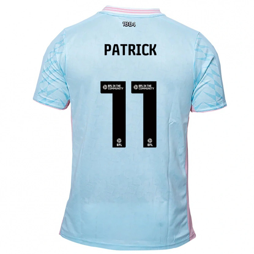 Danxen Kinder Omari Patrick #11 Himmelblau Pink Auswärtstrikot Trikot 2025/26 T-Shirt Österreich