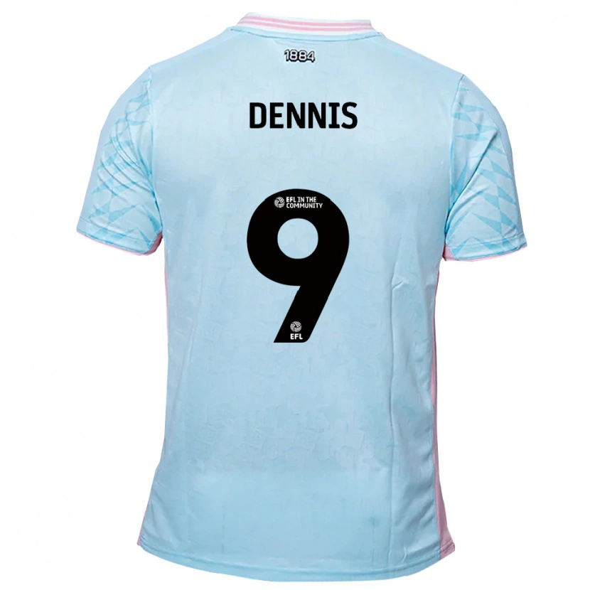 Danxen Kinder Kristian Dennis #9 Himmelblau Pink Auswärtstrikot Trikot 2025/26 T-Shirt Österreich