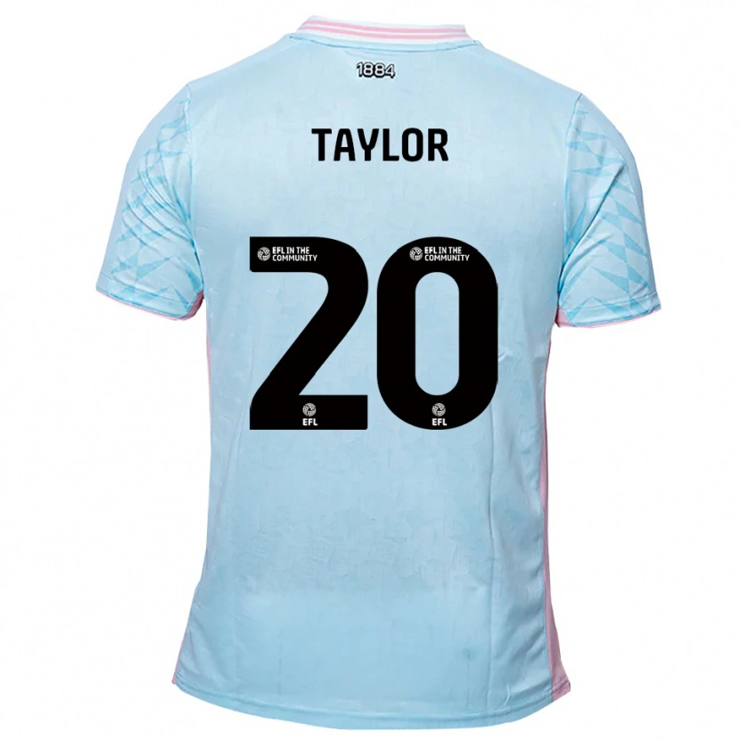Danxen Kinder Sam Taylor #20 Himmelblau Pink Auswärtstrikot Trikot 2025/26 T-Shirt Österreich