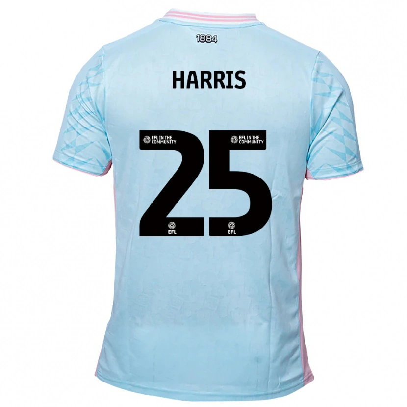 Danxen Kinder Taylan Harris #25 Himmelblau Pink Auswärtstrikot Trikot 2025/26 T-Shirt Österreich