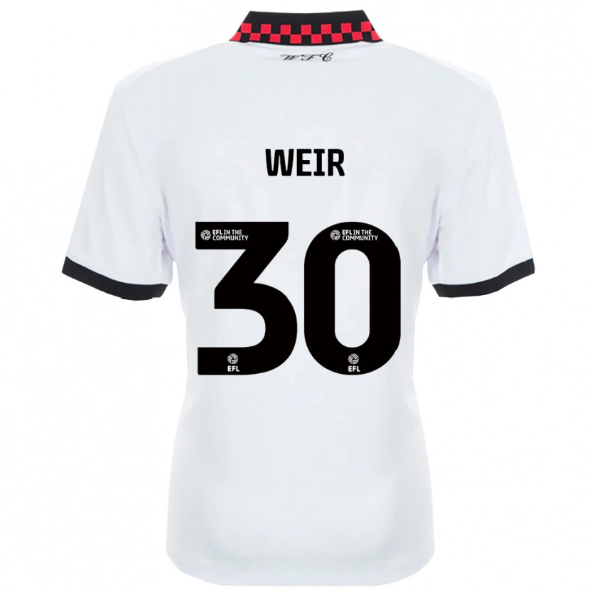 Danxen Kinder Evan Weir #30 Weiß Schwarz Auswärtstrikot Trikot 2025/26 T-Shirt Österreich