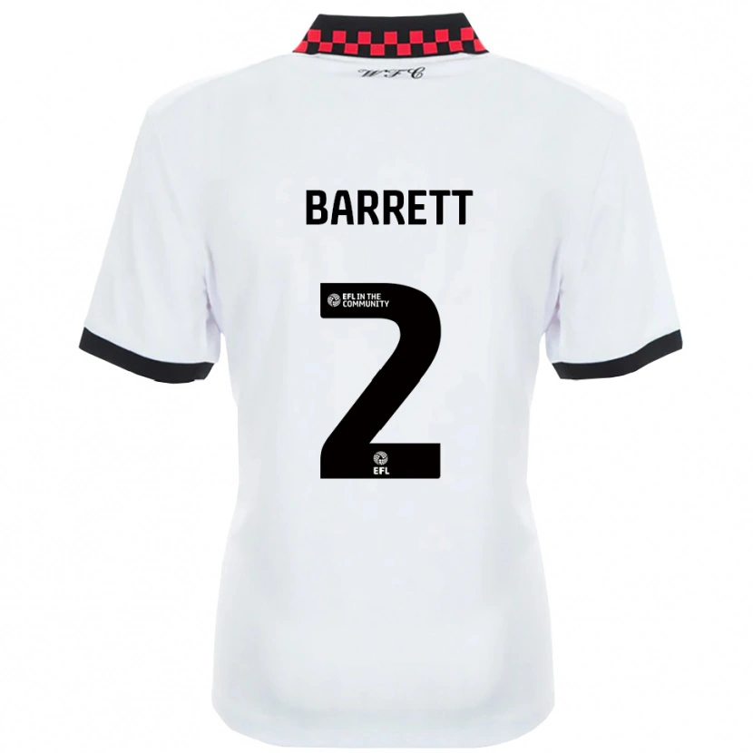Danxen Kinder Connor Barrett #2 Weiß Schwarz Auswärtstrikot Trikot 2025/26 T-Shirt Österreich