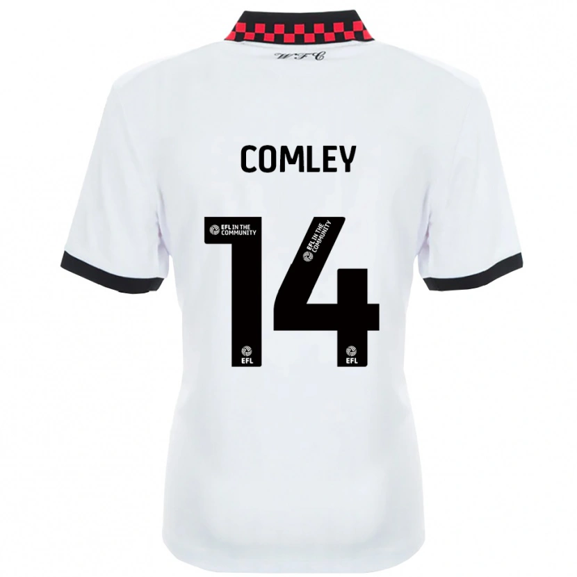 Danxen Kinder Brandon Comley #14 Weiß Schwarz Auswärtstrikot Trikot 2025/26 T-Shirt Österreich