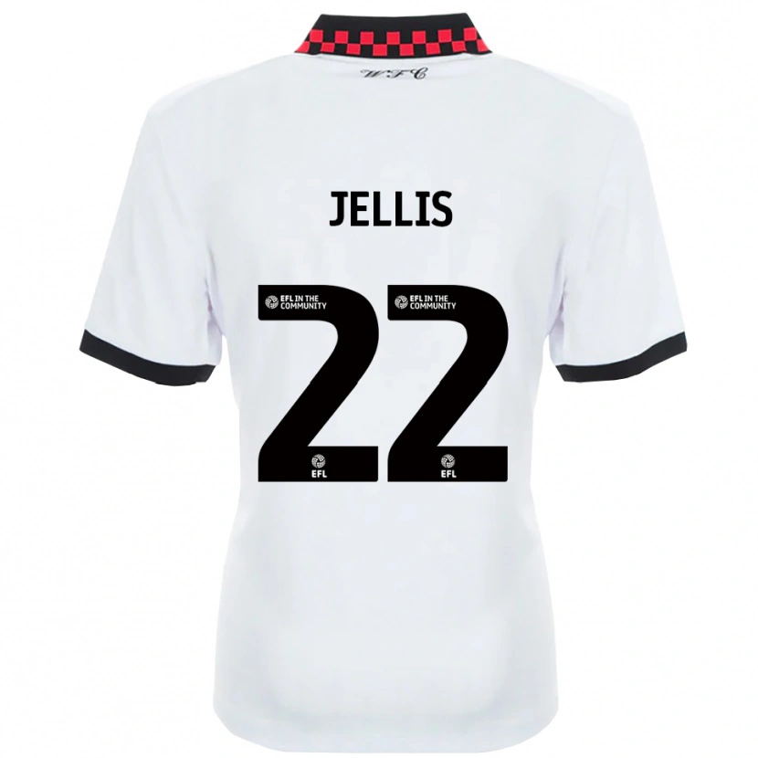 Danxen Kinder Jamie Jellis #22 Weiß Schwarz Auswärtstrikot Trikot 2025/26 T-Shirt Österreich