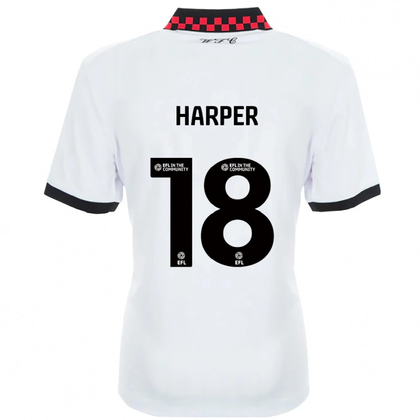 Danxen Kinder Vincent Harper #18 Weiß Schwarz Auswärtstrikot Trikot 2025/26 T-Shirt Österreich