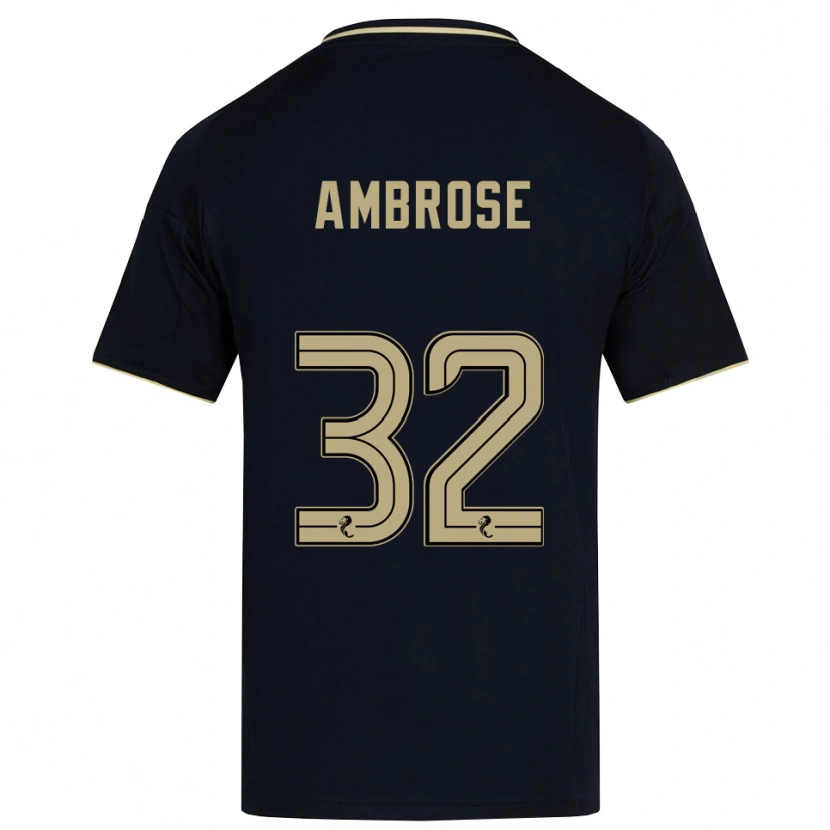 Danxen Kinder Peter Ambrose #32 Marine Gold Auswärtstrikot Trikot 2025/26 T-Shirt Österreich