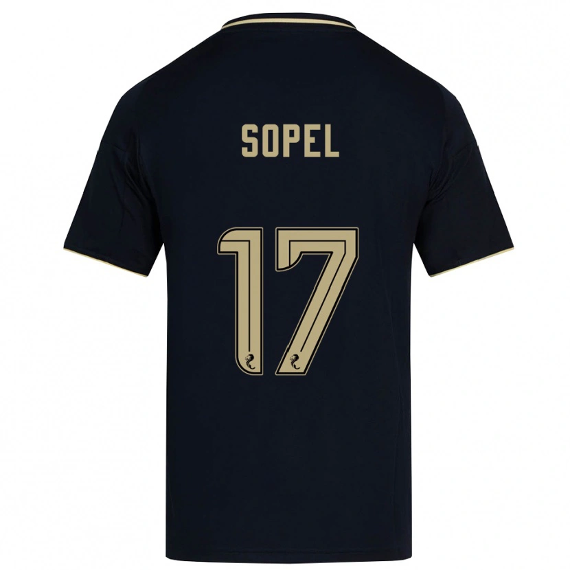 Danxen Kinder Nadia Sopel #17 Marine Gold Auswärtstrikot Trikot 2025/26 T-Shirt Österreich