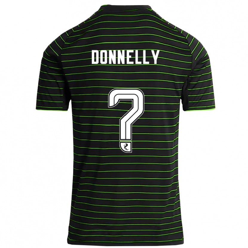 Danxen Kinder Jacob Donnelly #0 Schwarz Grün Auswärtstrikot Trikot 2025/26 T-Shirt Österreich