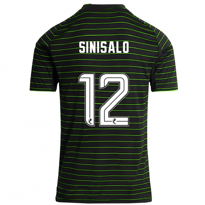 Danxen Kinder Viljami Sinisalo #12 Schwarz Grün Auswärtstrikot Trikot 2025/26 T-Shirt Österreich