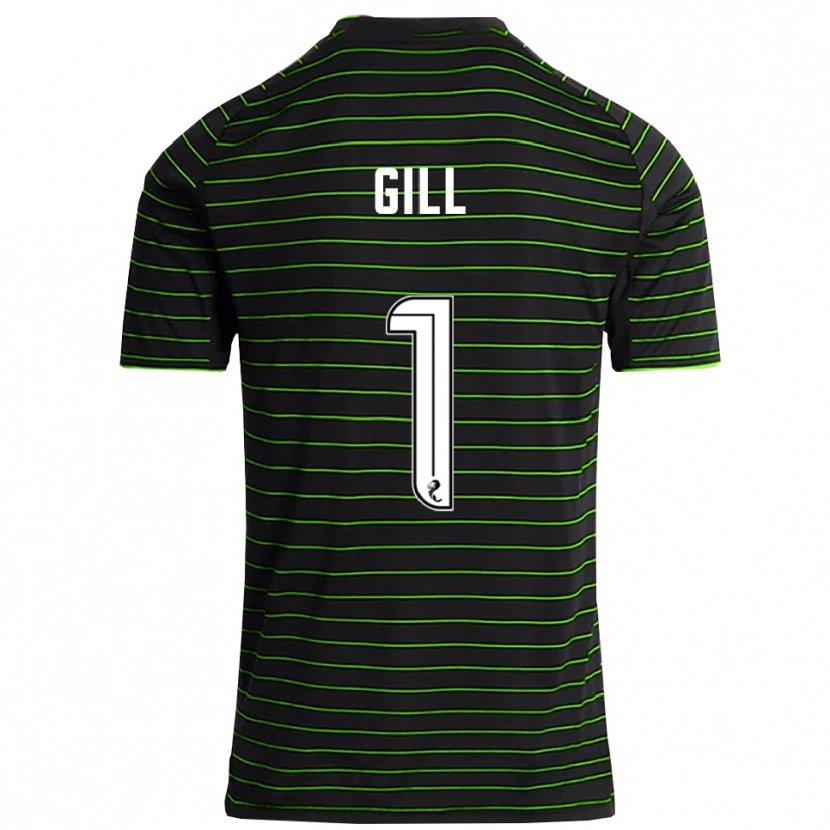 Danxen Kinder Marcus Gill #1 Schwarz Grün Auswärtstrikot Trikot 2025/26 T-Shirt Österreich