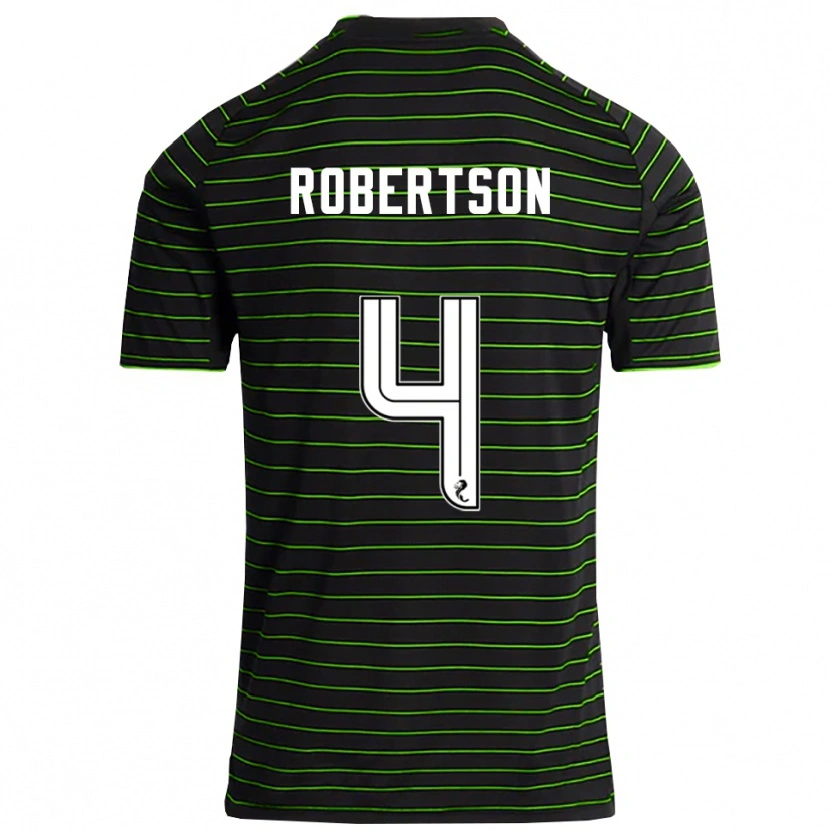 Danxen Kinder Lisa Robertson #4 Schwarz Grün Auswärtstrikot Trikot 2025/26 T-Shirt Österreich