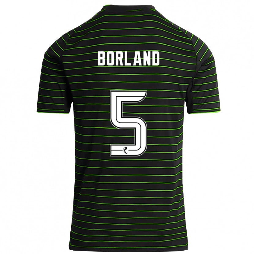 Danxen Kinder Hayden Borland #5 Schwarz Grün Auswärtstrikot Trikot 2025/26 T-Shirt Österreich
