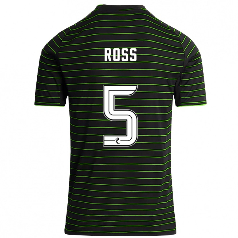Danxen Kinder Natalie Ross #5 Schwarz Grün Auswärtstrikot Trikot 2025/26 T-Shirt Österreich