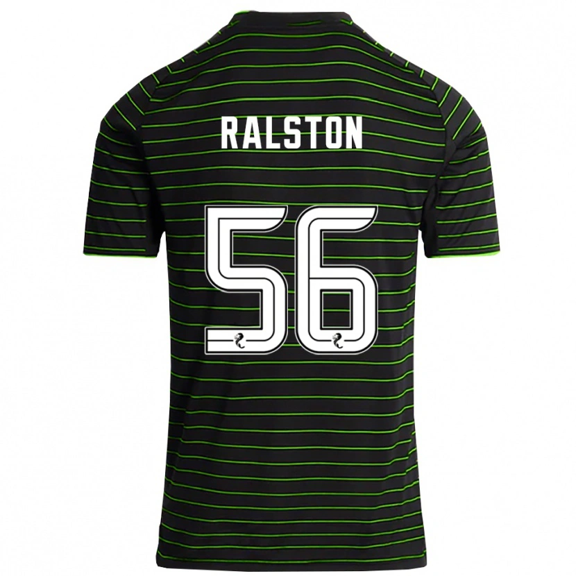 Danxen Kinder Anthony Ralston #56 Schwarz Grün Auswärtstrikot Trikot 2025/26 T-Shirt Österreich