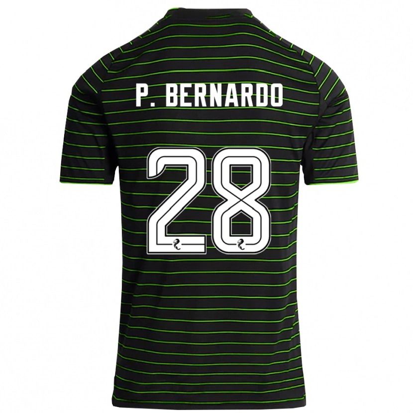 Danxen Kinder Paulo Bernardo #28 Schwarz Grün Auswärtstrikot Trikot 2025/26 T-Shirt Österreich