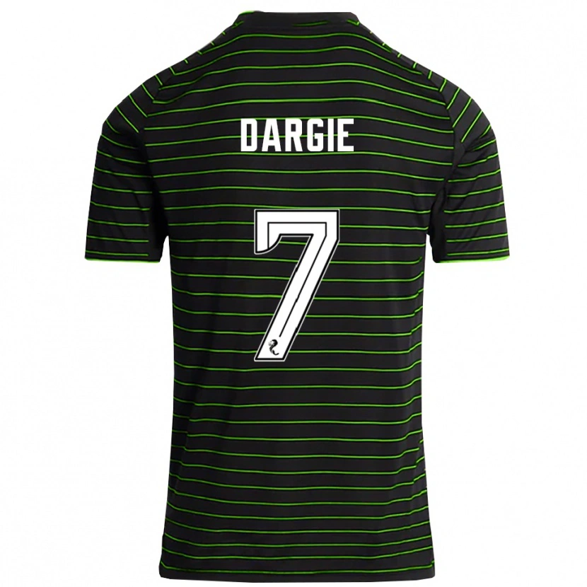 Danxen Kinder Rhys Dargie #7 Schwarz Grün Auswärtstrikot Trikot 2025/26 T-Shirt Österreich