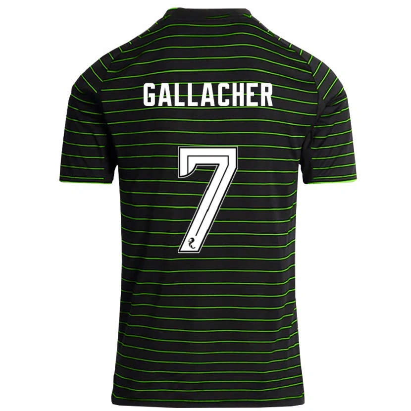 Danxen Kinder Amy Gallacher #7 Schwarz Grün Auswärtstrikot Trikot 2025/26 T-Shirt Österreich