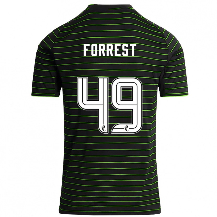 Danxen Kinder James Forrest #49 Schwarz Grün Auswärtstrikot Trikot 2025/26 T-Shirt Österreich