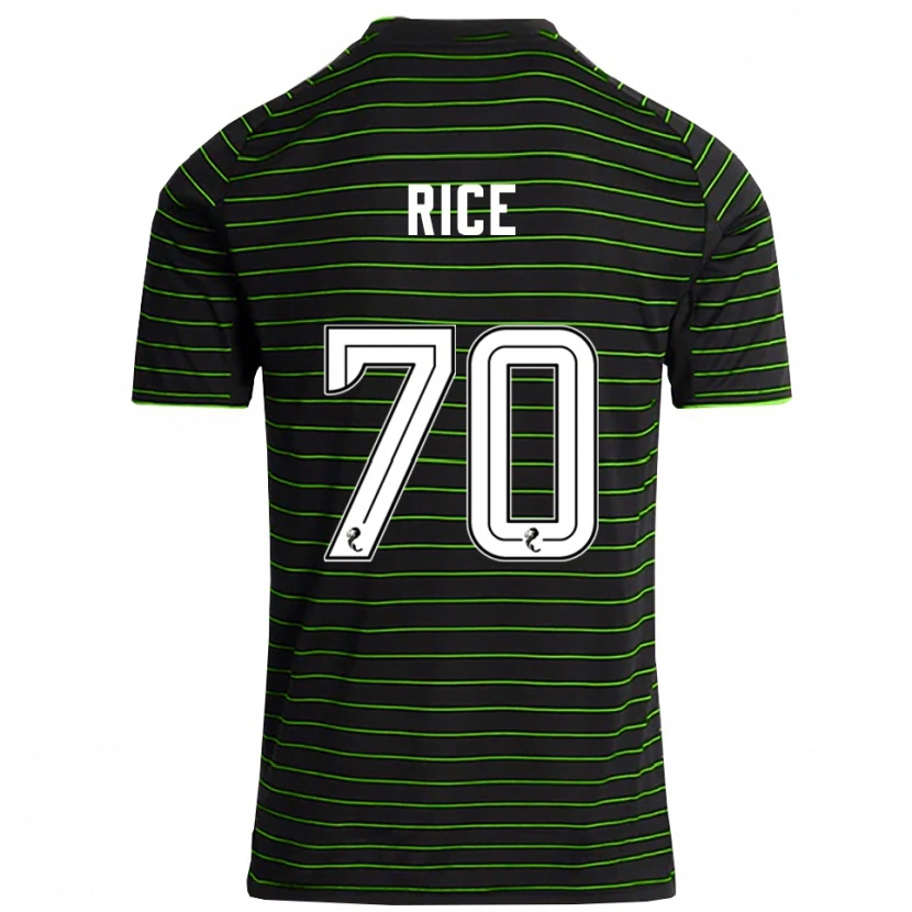 Danxen Kinder Aidan Rice #70 Schwarz Grün Auswärtstrikot Trikot 2025/26 T-Shirt Österreich