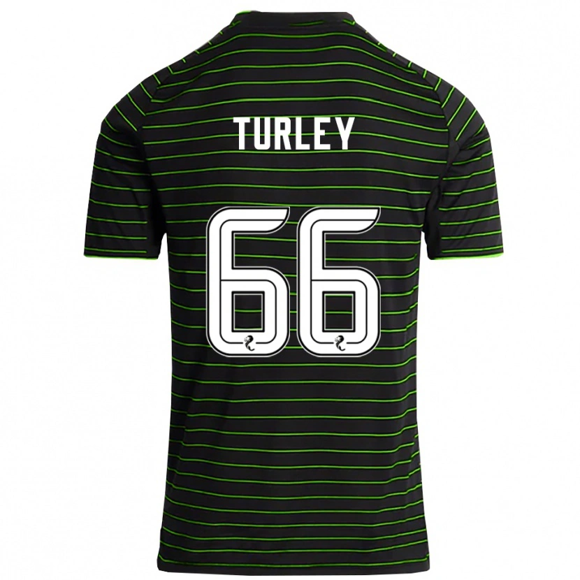 Danxen Kinder Francis Turley #66 Schwarz Grün Auswärtstrikot Trikot 2025/26 T-Shirt Österreich