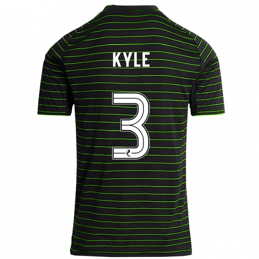 Danxen Kinder Andrew Kyle #3 Schwarz Grün Auswärtstrikot Trikot 2025/26 T-Shirt Österreich